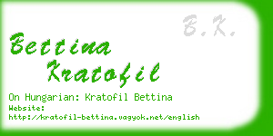bettina kratofil business card